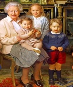 Queen Elizabeth And Her Family paint by numbers