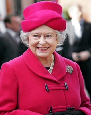 Queen Elizabeth Wearing Red paint by numbers