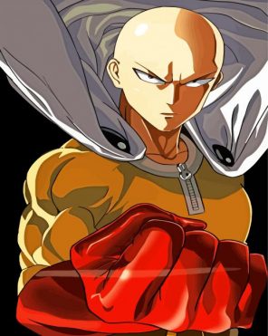 Saitama One Punch - Paint By Number - Numeral Paint