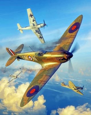Spitfires paint by numbers