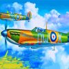 Green Spitfires paint by numbers