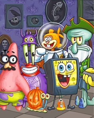 SpongeBob Halloween Paint by numbers