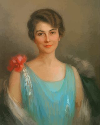 the-portrait-of-lady-in-blue-paint-by-numbers