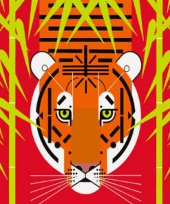 Tiger Charley Harper Paint by numbers