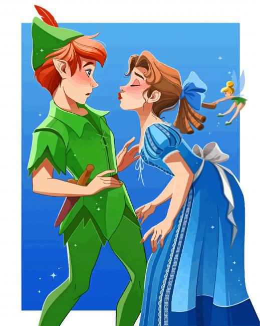 Disney Peter Pan And Wendy - Paint By Number - Paint by Numbers for Sale
