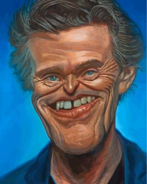 Willem Dafoe Caricature Paint By Numbers - Numeral Paint Kit