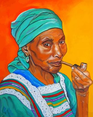 Woman Smoking paint by numbers
