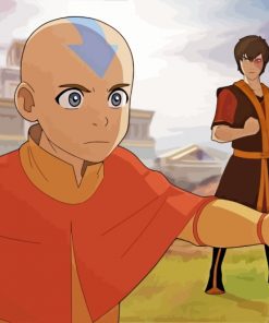 Aang And Zuko paint by numbers