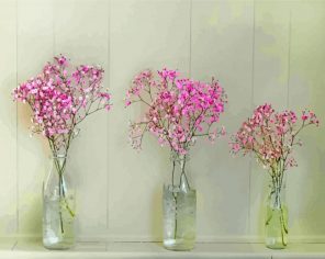 Babys Breath Jars paint by number
