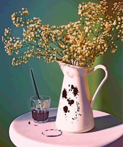 Babys Breath Jug paint by number