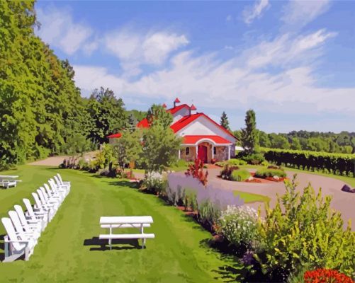 Brys Estate Vineyard And Winery Michigan paint by numbers