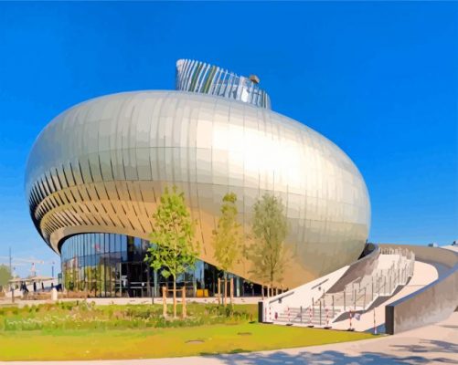 Cité du Vin bordeaux paint by number