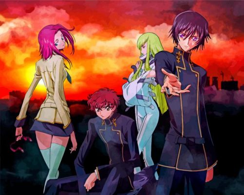 Code Geass anime characters paint by number