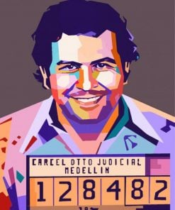 Colorful Pablo Escobar Art paint by numbers