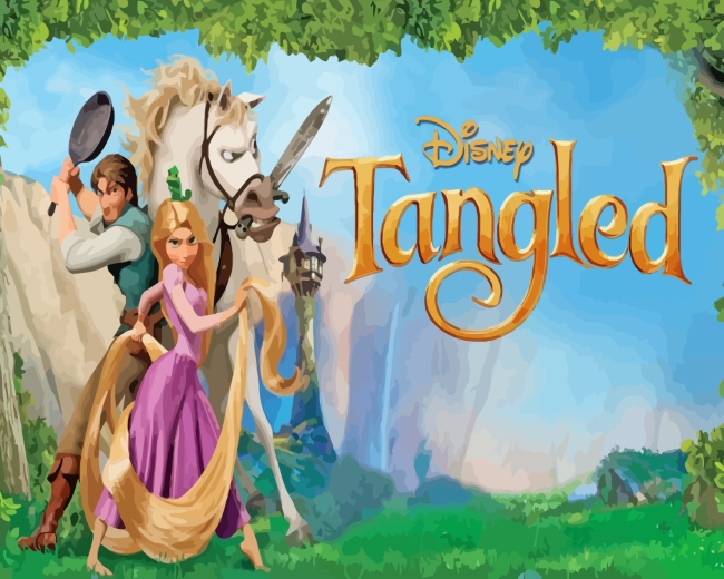 Tangled Disney NEW Paint By Numbers - Canvas Paint by numbers