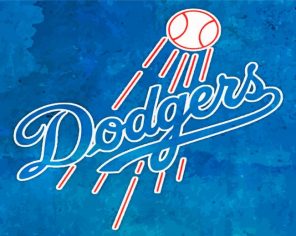 Dodgers Logo paint by number