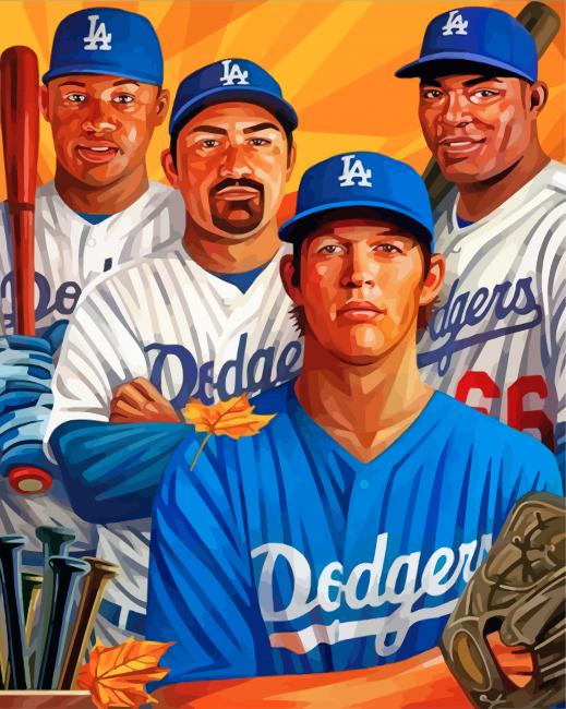 Los Angeles Dodgers Players Paint By Numbers