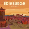 Edinburgh Travel Poster paint by numbers