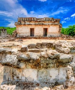 El Rey Archaeological Zone Cancun Mexico paint by number