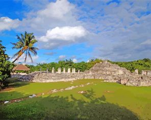 El Rey Archaeological Zone cancun paint by number