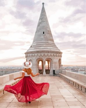 Follow Me To Fishermans Bastion Budapest paint by numbers