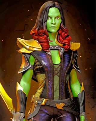 Gamora Avengers paint by numbers