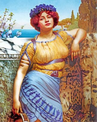 Godward Ionian Dancing Girl paint by number