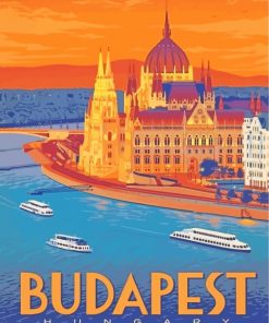 Hungary Budapest Poster paint by numbers