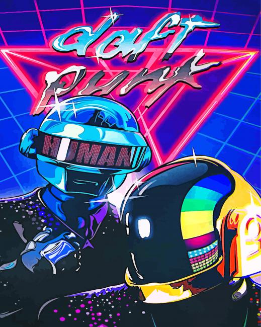 Illustration Daft Punk Paint By Numbers - Numeral Paint Kit