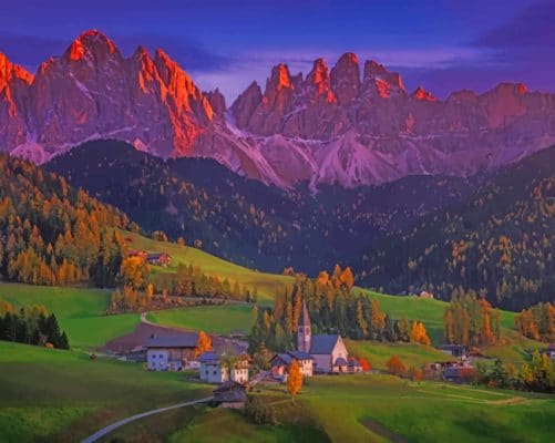 Italian Alps paint by numbers