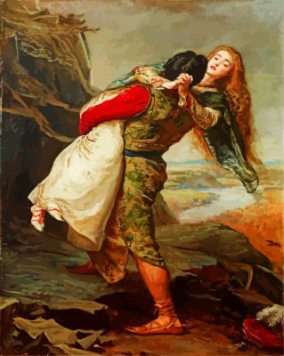 Millais The Crown Of Love paint by numbers