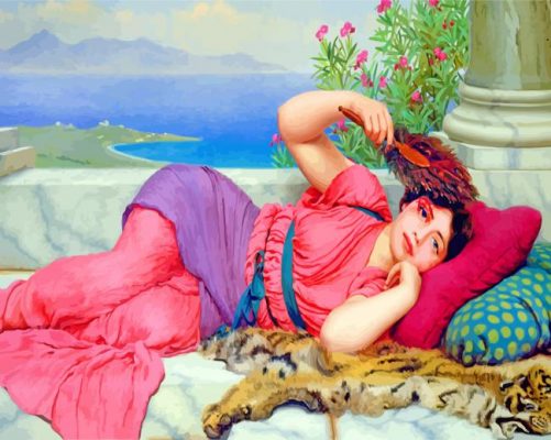 John William Godward Noon Day Rest paint by numbers