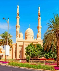Jumeirah Mosque middle east paint by number