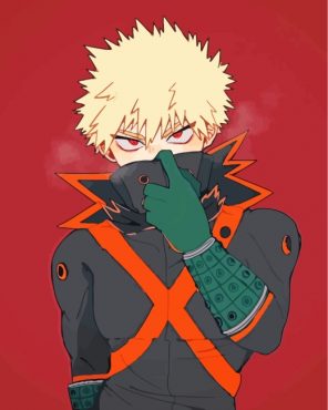 Katsuki Bakugo My Hero Academia Anime Paint By Numbers - Numeral Paint Kit