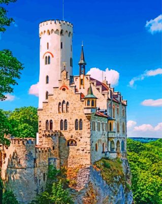 Lichtenstein Castle paint by number