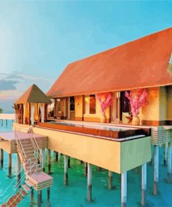 Maldives Water Villa paint by numbers