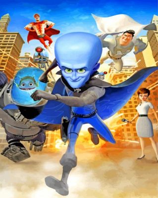 Megamind Movie Character paint by numbers