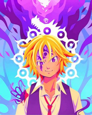 Meliodas Anime paint by numbers