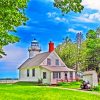 Mission Point Lighthouse Michigan paint by number