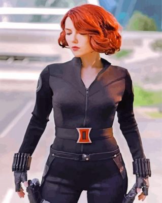 Natasha Romanoff Black Widow Marvel paint by number