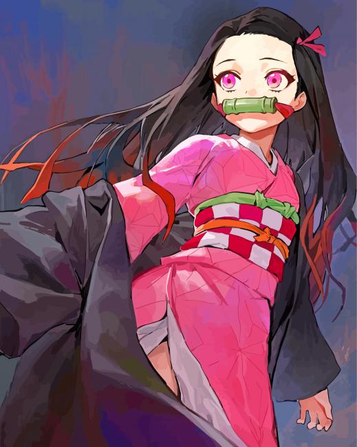 Nezuko Demon Slayer Anime - Paint By Number - Painting By Numbers