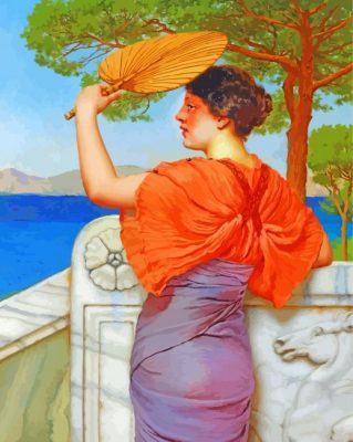 On The Balcony william godward paint by number