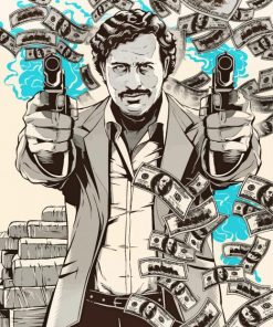 Pablo Escobar Illustration paint by numbers