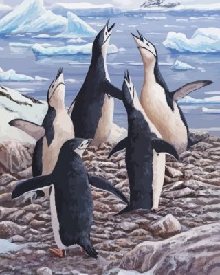 Polar Penguins paint by numbers