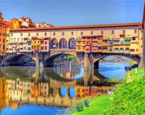 Ponte Vecchio in Florence italy paint by number