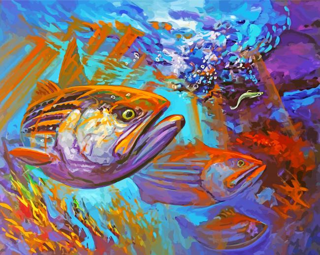 Paint by Number Kit Abstract Fish