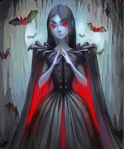 Vampire Girl paint by numbers