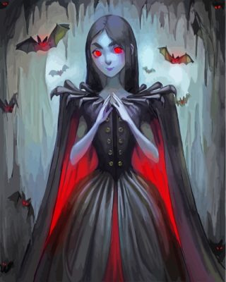 Vampire Girl paint by numbers