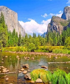 Yosemite Valley paint by numbers