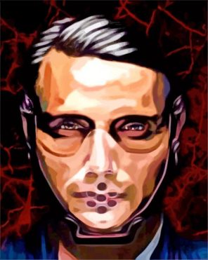 Abstract Hannibal Lecter paint by numbers